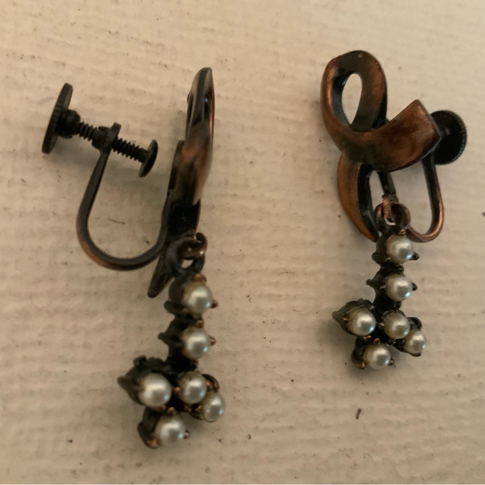 Vintage 50’s..copper earrings